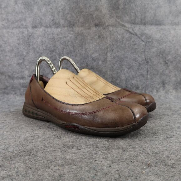 Merrell Shoes Womens 7 Ballet Flat Active Fashion Leather Comfort Charm Espresso - Picture 1 of 12